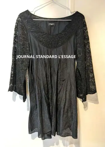 JOURNAL STANDARD l 블랙 레이스 플레어 슬리브 원피스