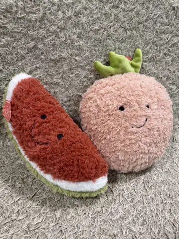 딸기 수박 봉제 인형