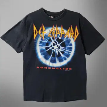 90s DEF LEPPARD 아드레날라이즈 밴딩 티셔츠 블랙 L