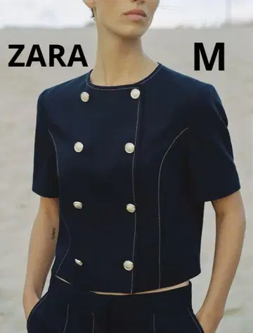 ZARA 자라 더블 브레스트 숏 슬리브 블레이저