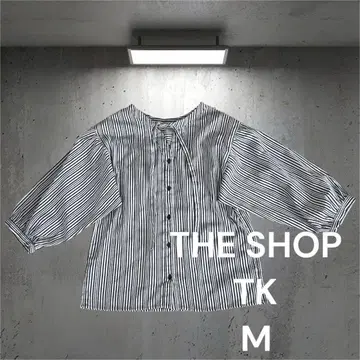 THE SHOP TK 셔츠 긴팔 M 프론트 리본