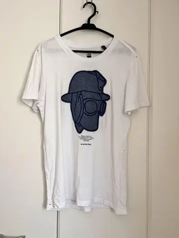G-STAR RAW 그래픽 티셔츠 화이트 남성용 M 사이즈
