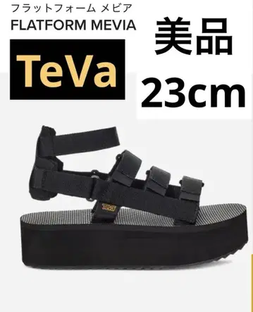 새상품급 TEVA 플랫폼 메비아 사이즈 6 23cm 블랙