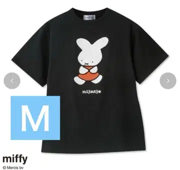 miffy 블랙 티셔츠 M 사이즈 아베일 나인체 사가라 반팔
