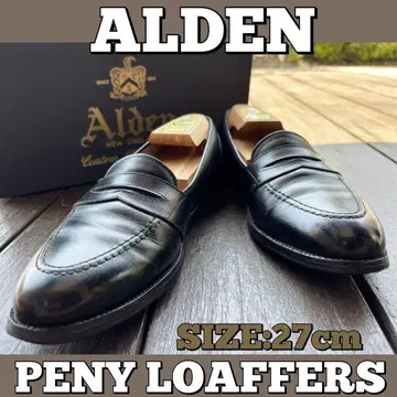 알든/ALDEN/9/27/검정/페니 로퍼/블랙/코인