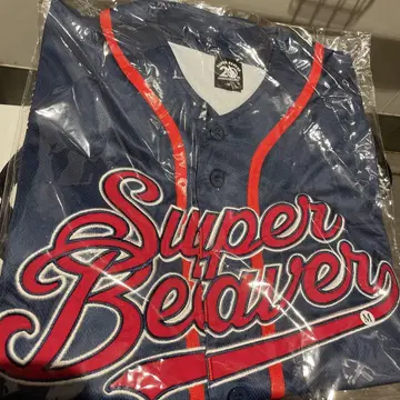 SUPER BEAVER 베이스볼 셔츠 블랙 M 사이즈 네이비