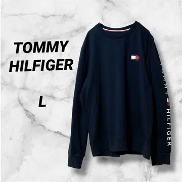 타미힐피거 네이비 맨투맨 캐주얼 로고 L