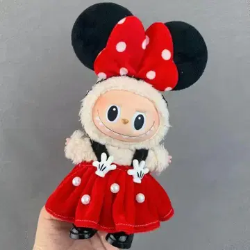 LABUBU 코스튬 빨간색 17cm 봉제 인형옷 인형옷