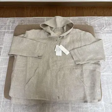 TUTIE 린넨 100% 후디 블루종