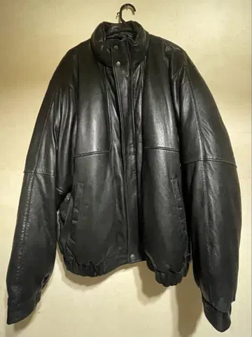 80s Eddie Bauer 가죽 다운 자켓
