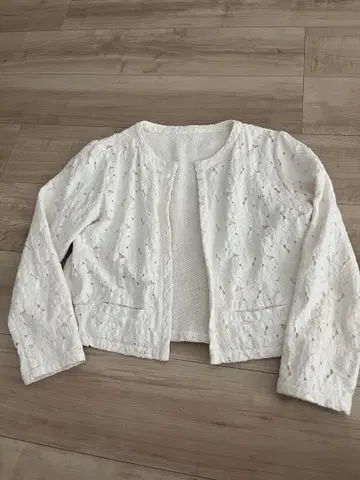 TOCCA 화이트 노카라 자켓 M