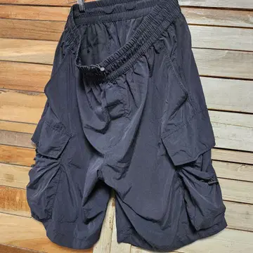 ZARA 나일론 카고 하프 팬츠 숏 블랙 검정 남성용