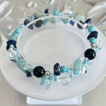 터콰이즈 뜨개질 블레스 16cm