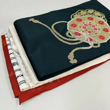 나고야 오비 순수 실크 5권 묶음 판매 리메이크 재료 S-1107