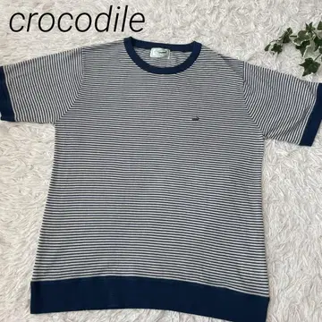크로커다일 CROCODILE 티셔츠 크루넥 보더