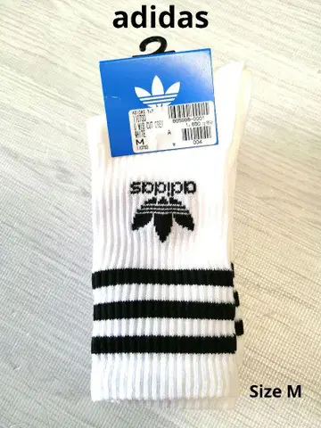 아디다스 오리지널 미드 컷 크루 삭스 Size M 3PAC