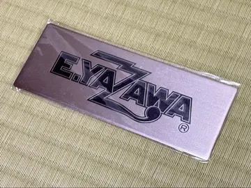 야자와 에이요시 플레이트 스티커 로고 실버/블랙 E.YAZAWA