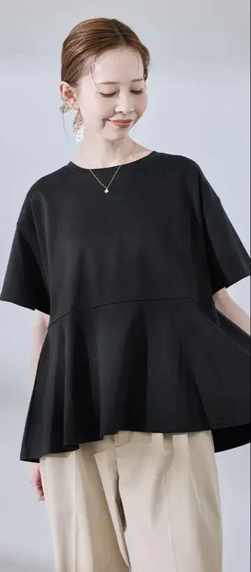 로페피크닉 [UV 차단, 접촉 냉감] Cutee 페플럼 컷 탑