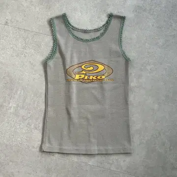 Vintage Piko 그레이 탱크탑 Y2K