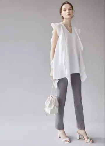 ADEAM 아디엄 폭시 상의 Crepe Flounce