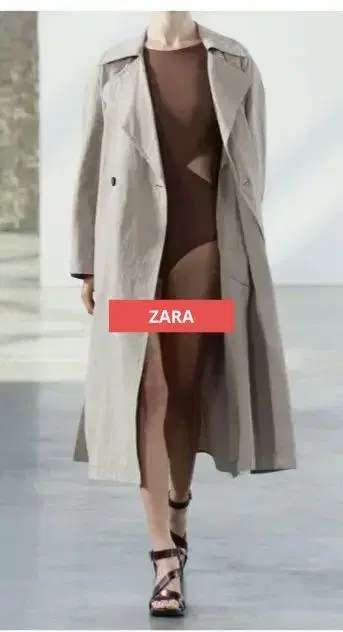 ZW COLLECTION 오버 사이즈 트렌치코트 자라