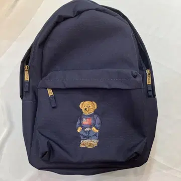POLO 곰 자수 네이비 백팩