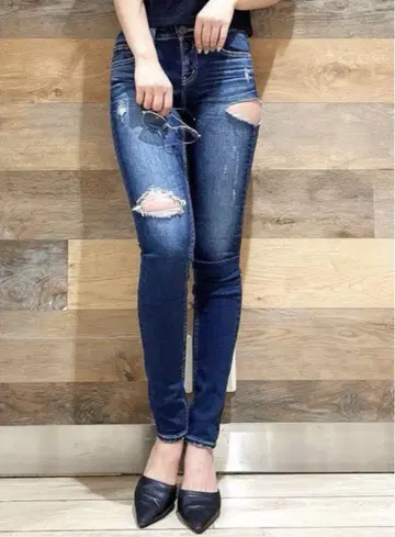 GYDA 제이다 SIDE RIPPED 스키니 데님 팬츠 XS