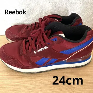 리복 빨간색 보르도 스니커즈 파랑 라인 24cm 클래식