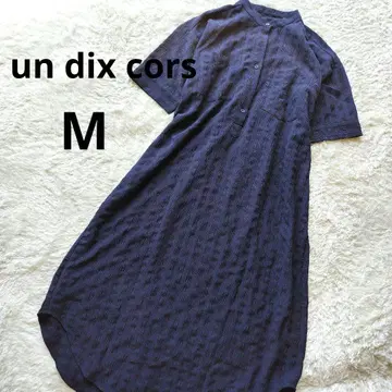 un dix cors 앤디 콜 반팔 셔츠 원피스 M 네이비