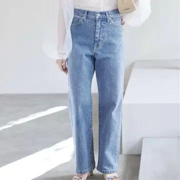 LE DENIM 스트레이트 팬츠 40 색스 블루