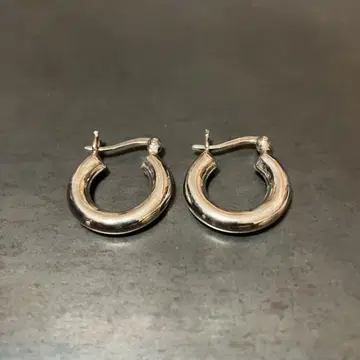 SILVER925 SIMPLE HOOP EARRINGS/실버/귀걸이