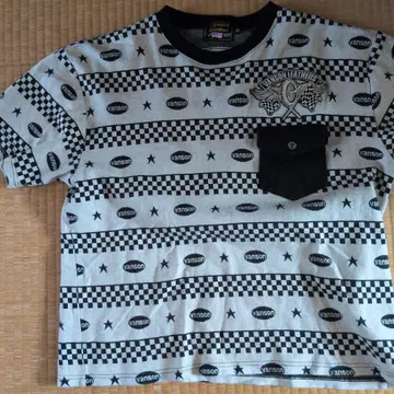 VANSON 올 로고 무늬 자수 티셔츠 2XL
