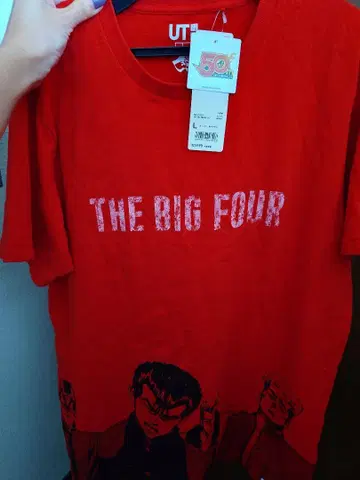 빨간색 THE BIG FOUR 티셔츠 L 사이즈 50주년 기념