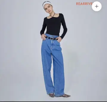 searoomlynn 오버 허리 와이드 데님 SRN05 새상품급