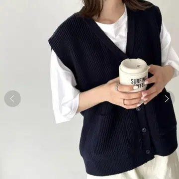 CANAL JEAN 니트 베스트 네이비