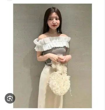 디자인 프릴 니트 탑