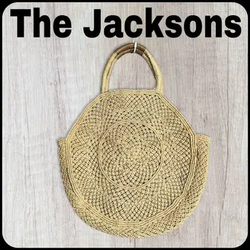 The jacksons LONDON 주트 백 원형 린넨 백