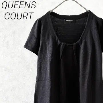 QUEENS COURT 니트 튜닉 크루넥 심플 얇은 소재