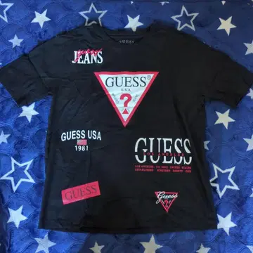 GUESS 워싱 진 티셔츠