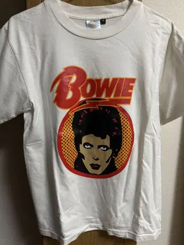 bowie 티셔츠 S 사이즈 화이트 밴딩 티셔츠