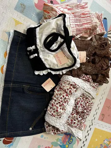 Liz Lisa 데님 미니 스커트 상의 5종 세트