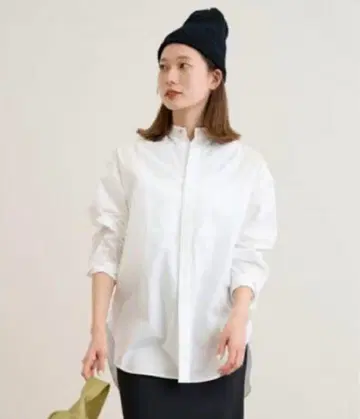 FRAMeWORK 코튼 부자무 셔츠 화이트