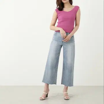 rienda 와이드 데님 팬츠