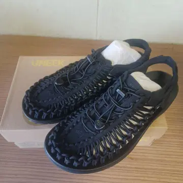 블랙 뜨개질 스포츠 샌들