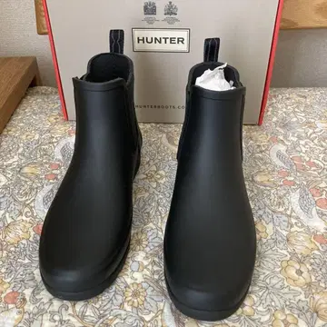 HUNTER 블랙 숏부츠