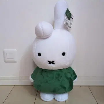 미피 봉제 인형 화이트 그린 약 30cm