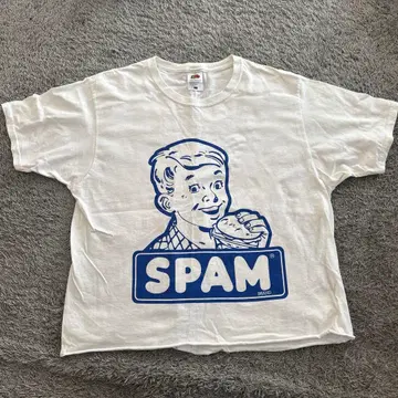 SPAM 티셔츠 L 사이즈 화이트 fruit of the loom