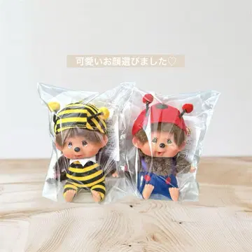 몬치치 얼굴이 큰 SS 키체인 꿀벌 무당벌레 2개 세트 새상품
