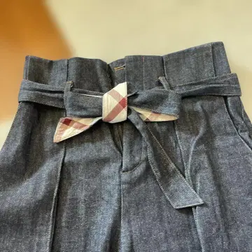 BLUE LABEL CRESTBRIDGE 리본 포함 데님 큐롯