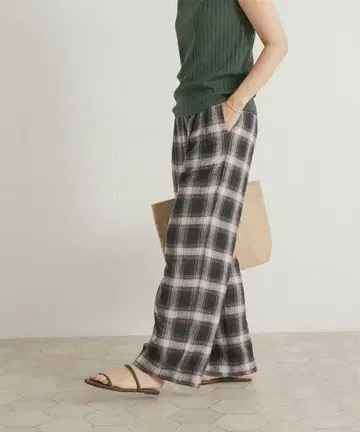 체크 팬츠
